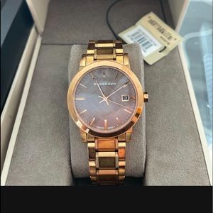 Burberry Rose Gold BU9005 Unisex 38mm Swiss Watch MSRP$650